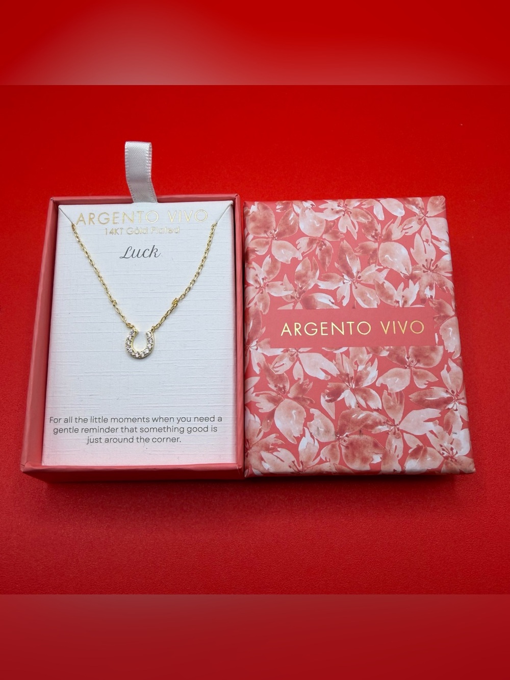 Argento Vivo Gold-Plated 'Luck' Horseshoe Necklace - Gold